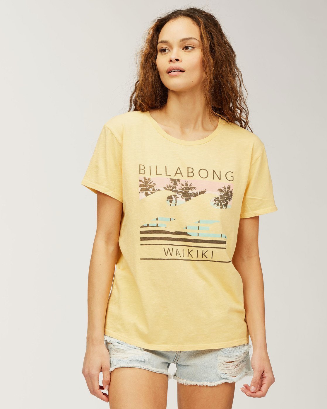 yellow billabong t shirt