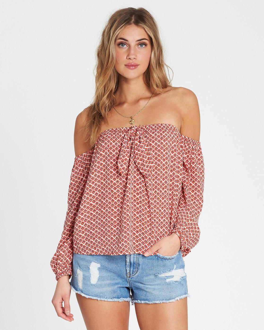 billabong off the shoulder top