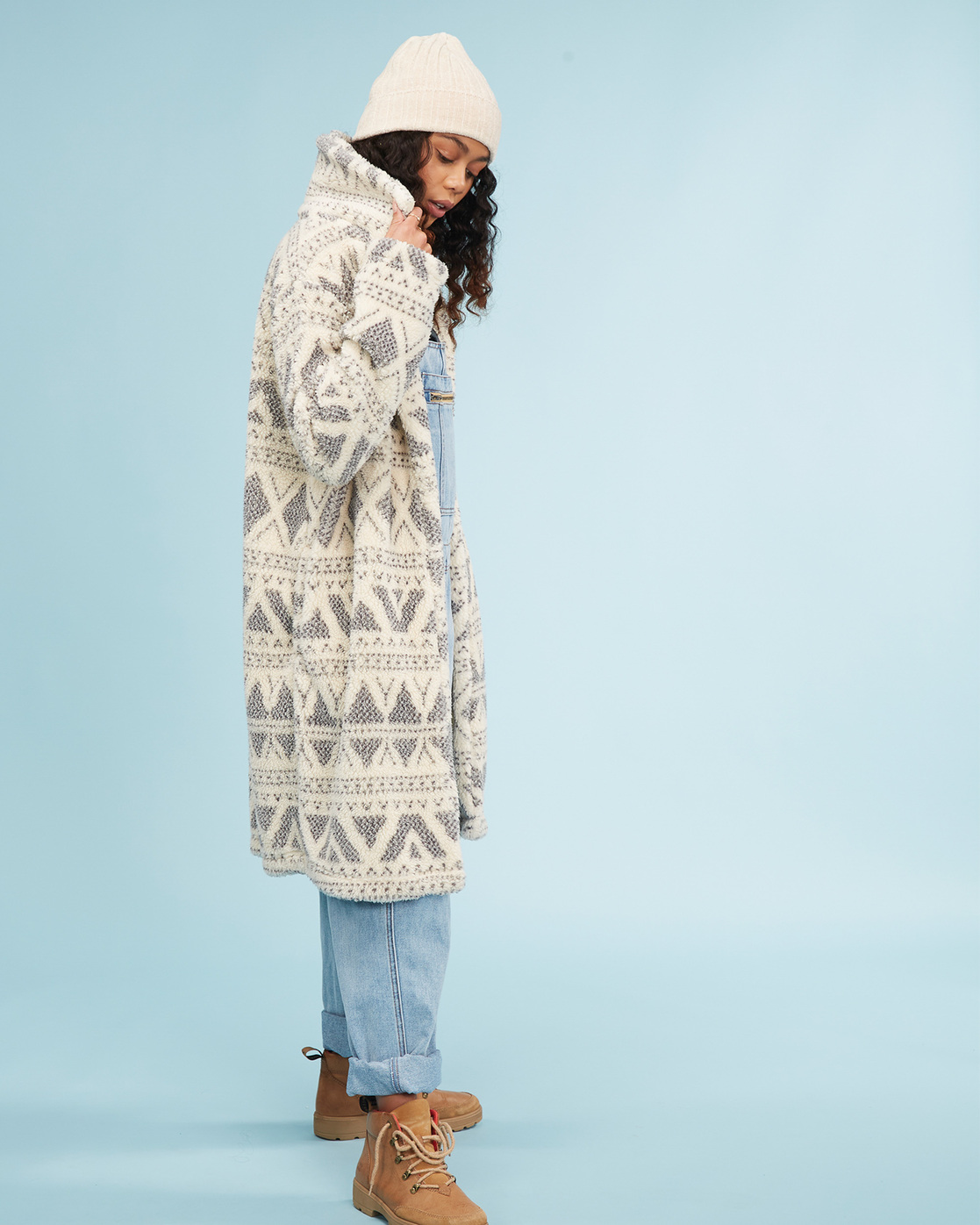 teddy bear longline coat