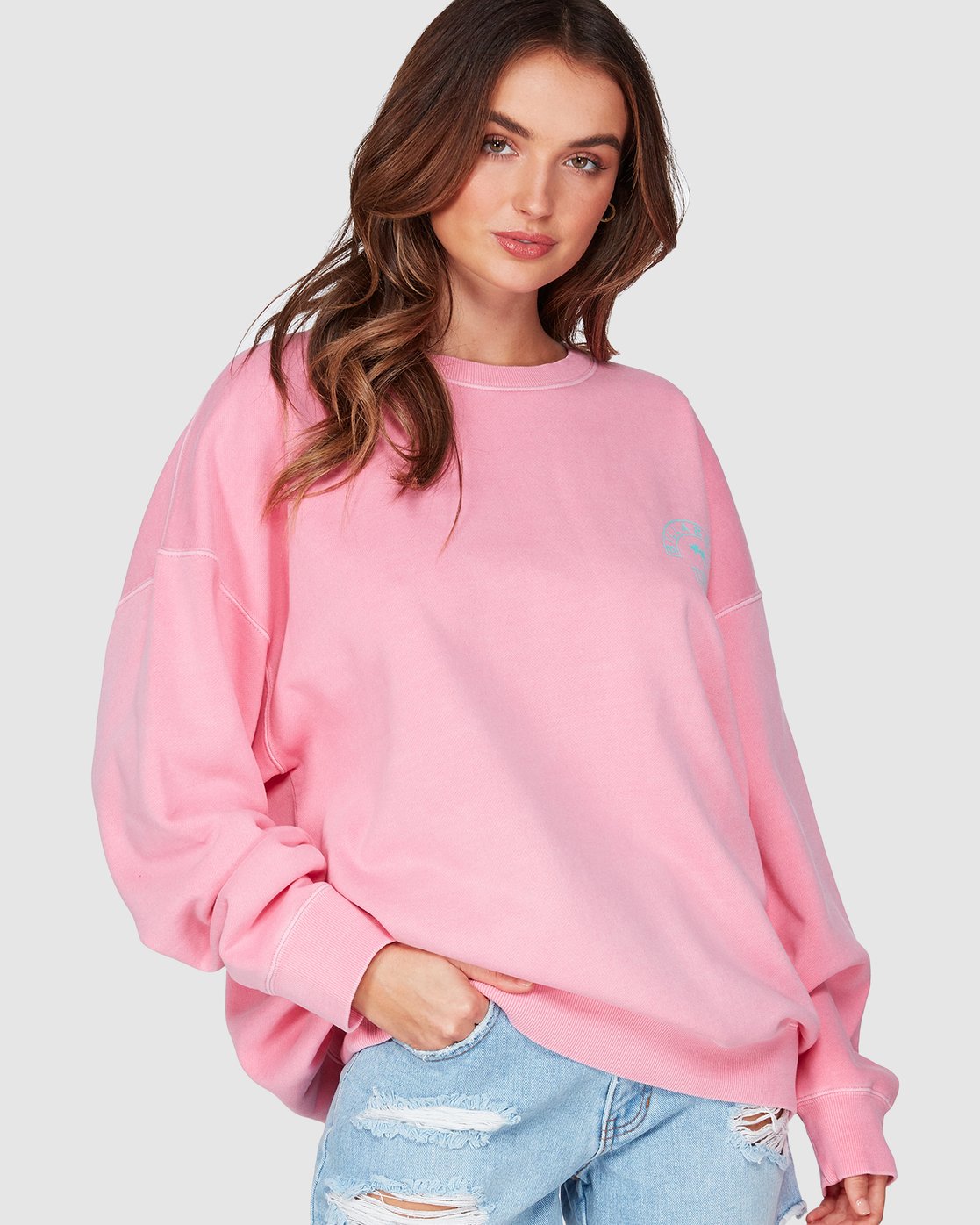 billabong pink sweatshirt