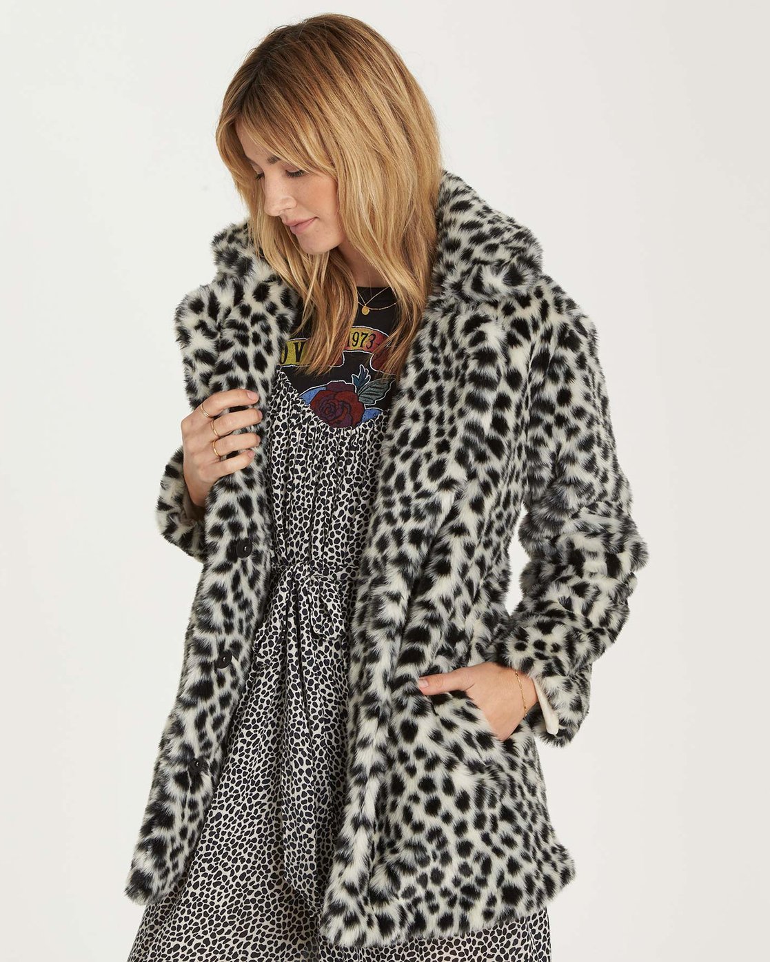 billabong leopard coat