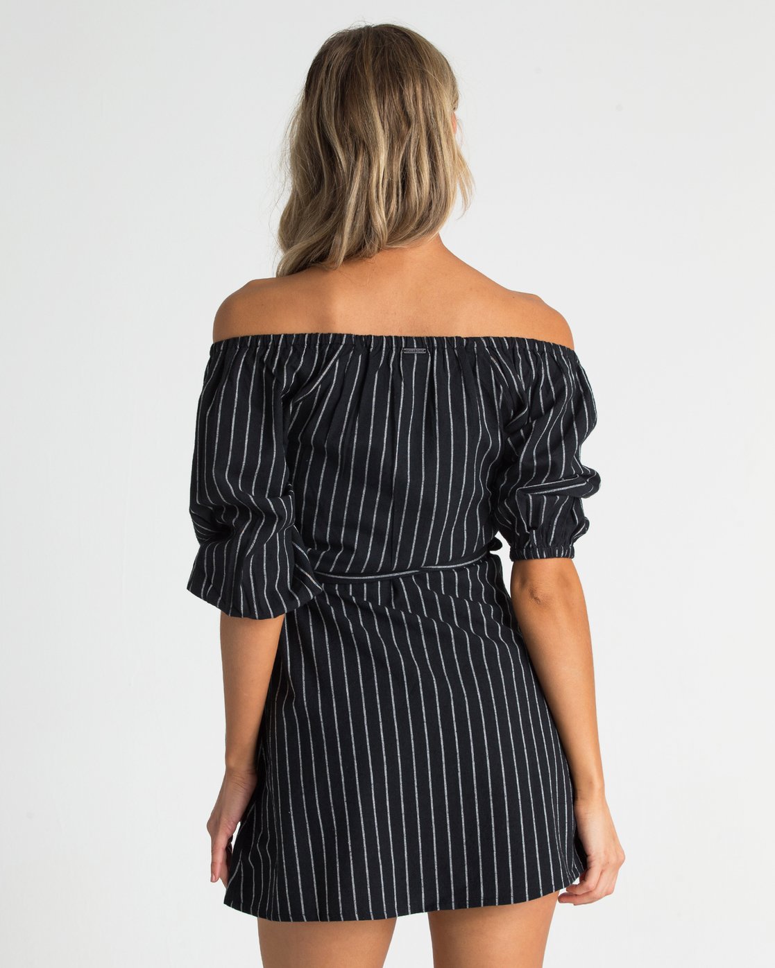 billabong black and white striped dress