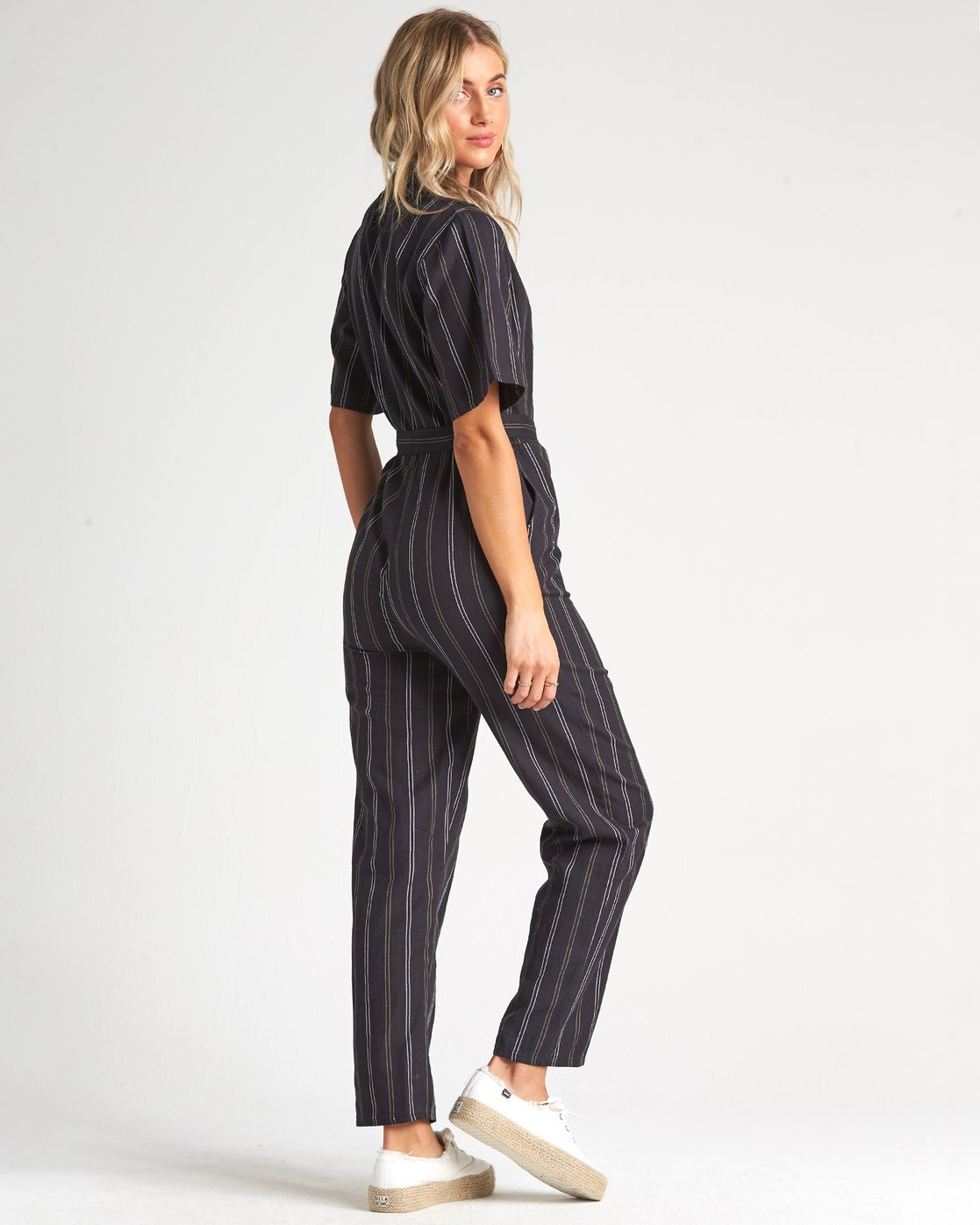 billabong striped jumpsuit