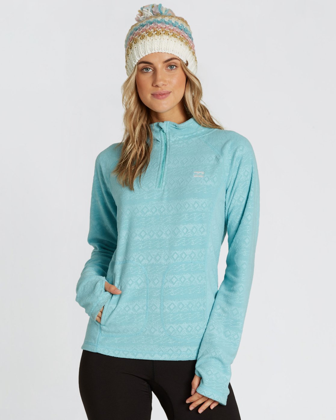 half zip fleece with pockets