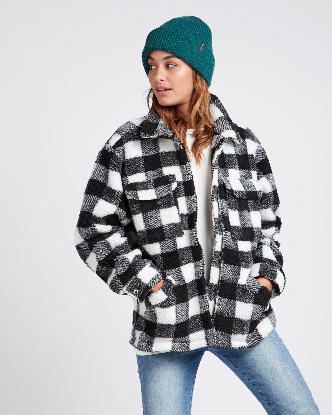 billabong checkered jacket