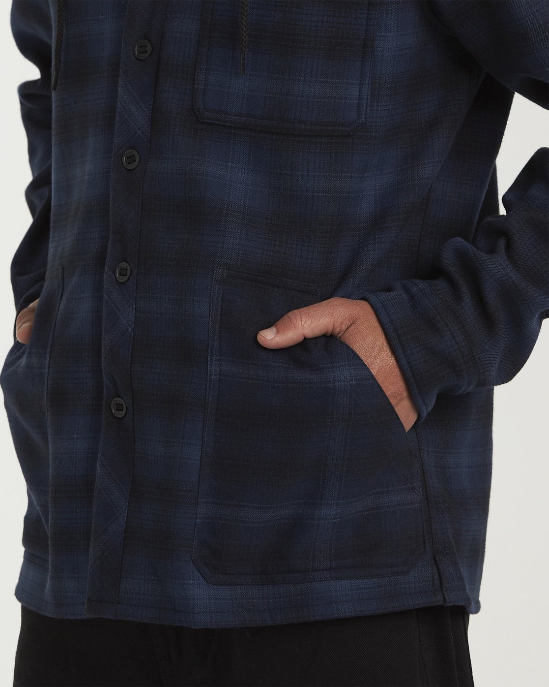 billabong hooded flannel