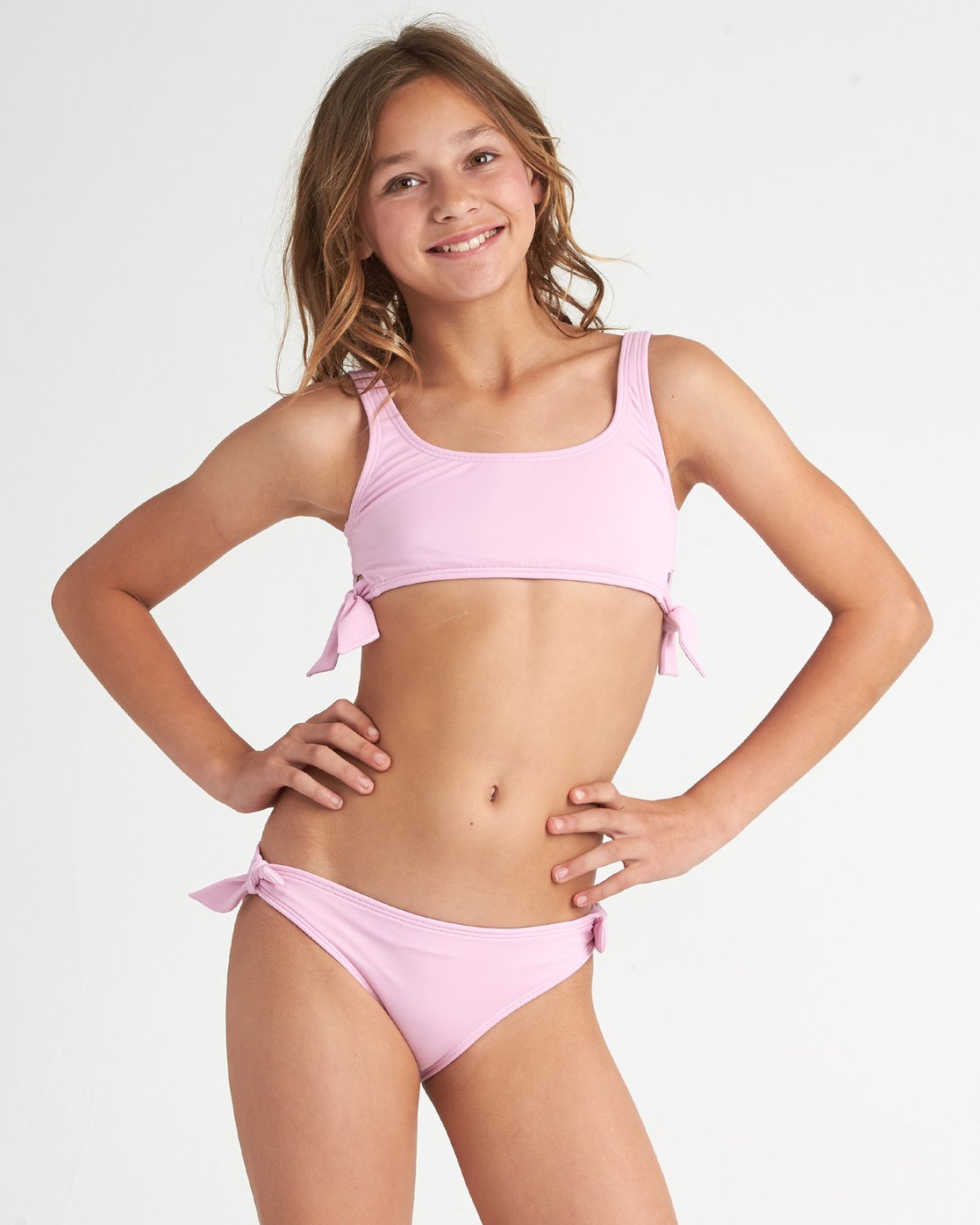 Sunset Glow Hky Tie Solid Bikini Set For Teen Girls S8sw04bip0 Billabong