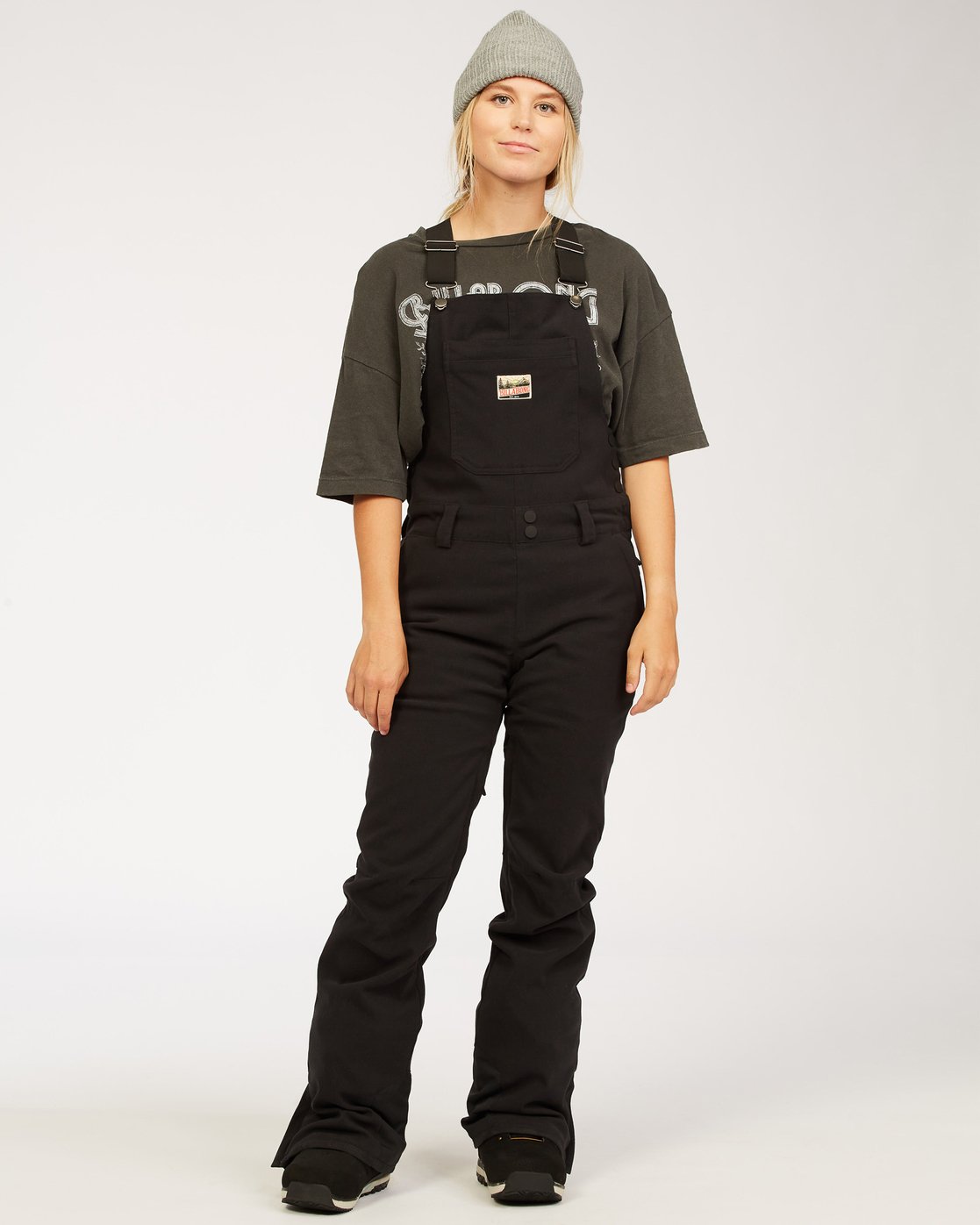 womens black snow bibs