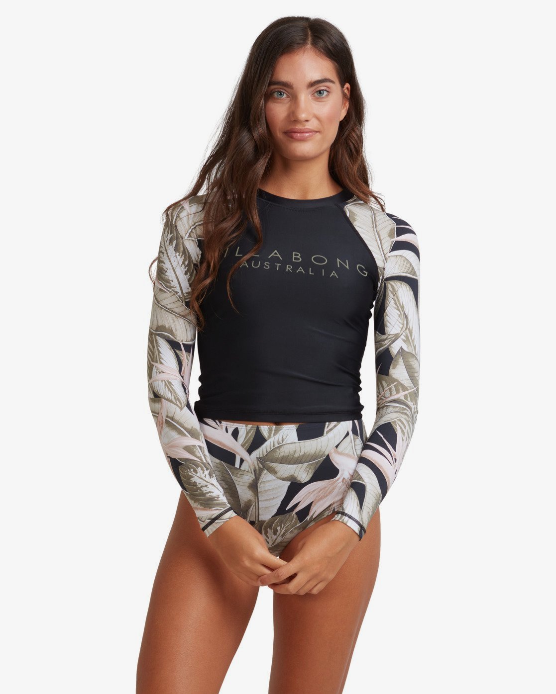 billabong cropped rash guard