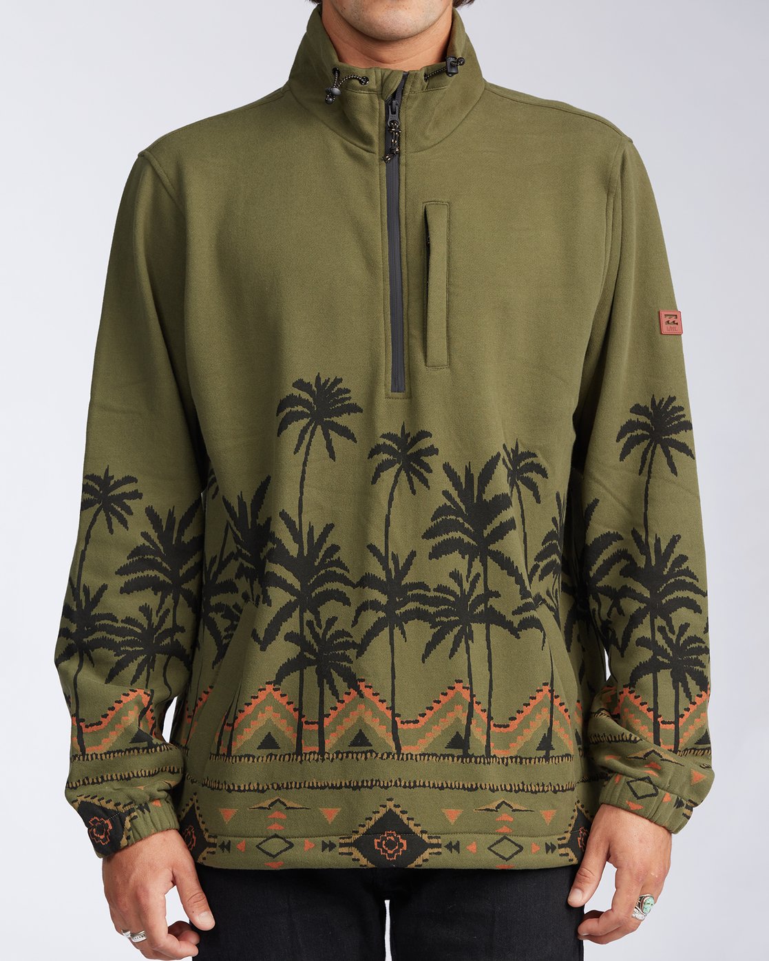 Boundary Mock Neck Half Zip Polar Fleece for Men V1FL05BIW0 Billabong