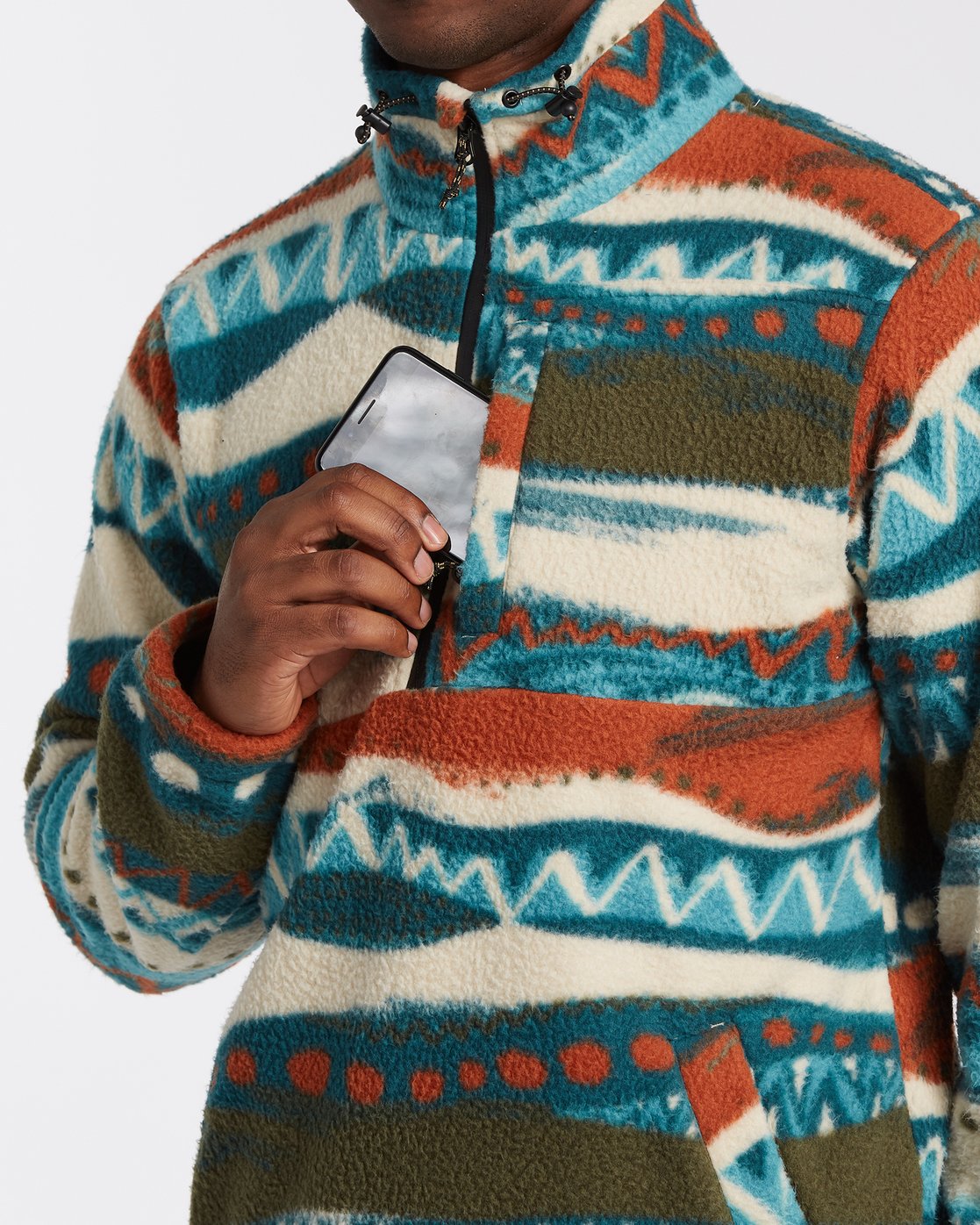 mens aztec fleece jacket