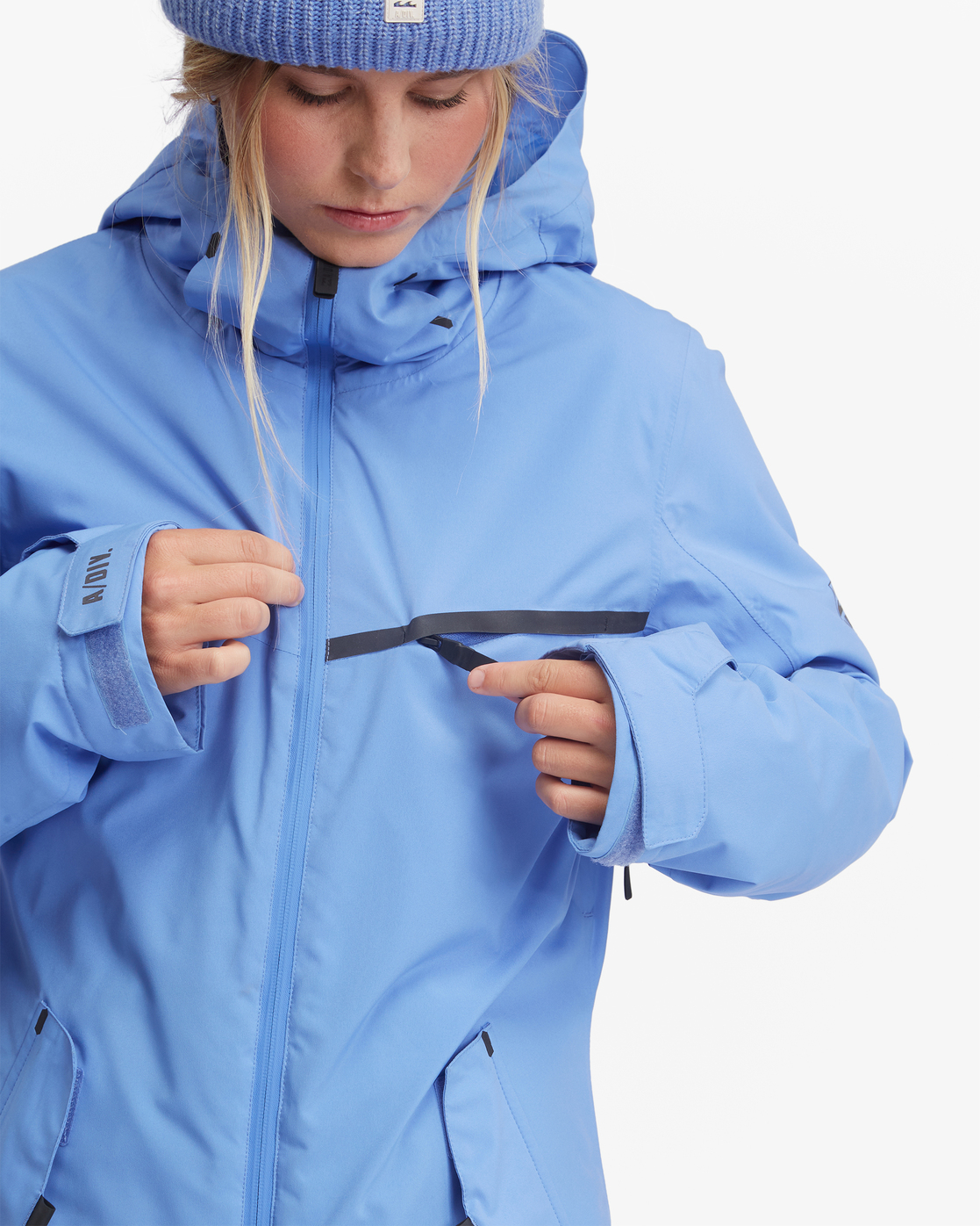 light blue snowboard jacket