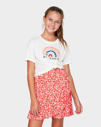 0 Teen Poppy Floral Wrap Skirt Red 5591521 Billabong