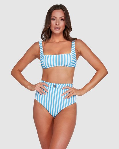 1 Cassy Stripe Hi Retro Bikini Bottoms Blue 6503774 Billabong