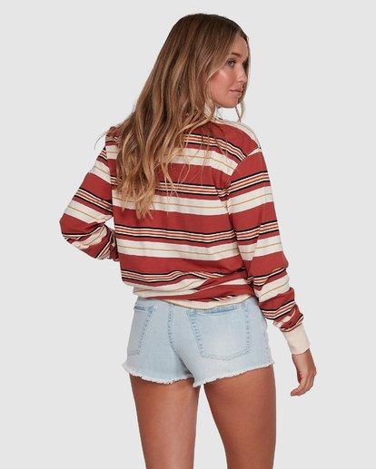 3 Double Up Rugby Long Sleeve Top Brown 6507143X Billabong