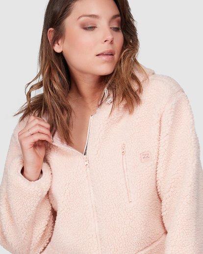 4 Switchback Sherpa Zip Thru Pink 6507760 Billabong