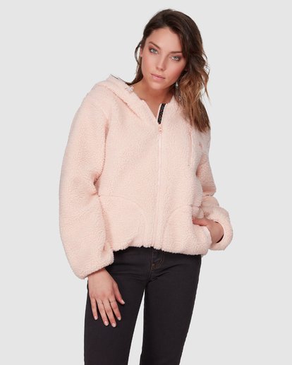 1 Switchback Sherpa Zip Thru Pink 6507760 Billabong