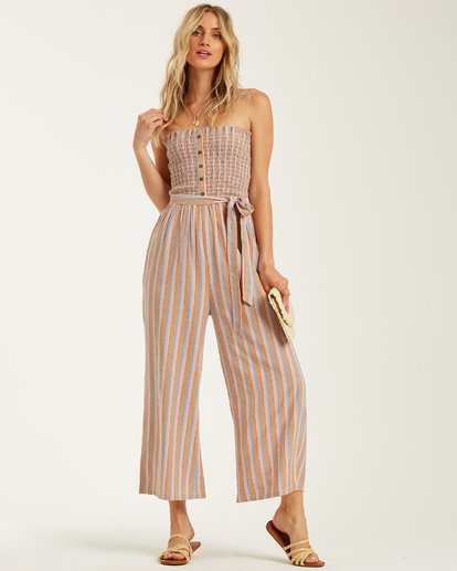 billabong striped jumpsuit