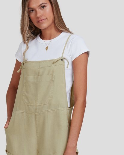 billabong green overalls