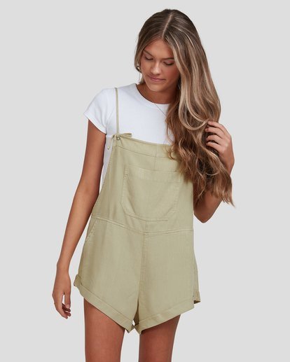 billabong green overalls