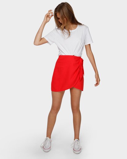 Billabong white wrap outlet skirt