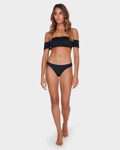 2 Sol Searcher Smocked Off The Shoulder Bikini Top Black 6582647 Billabong