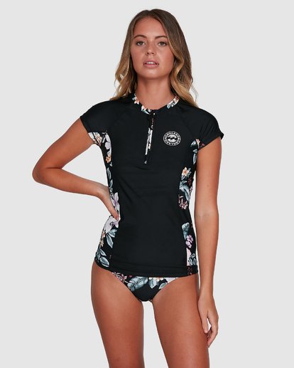 0 Tiki Short Sleeve Rash Vest Black 6704006 Billabong