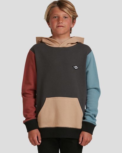 1 Boys 8-16 Colour Block Pop Hoodie Grey 8517617 Billabong