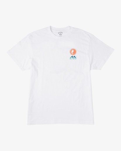 White BILLABONG T-shirt transmit Crew 