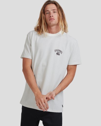 0 Native Stripe Short Sleeve T-Shirt White 9518040 Billabong