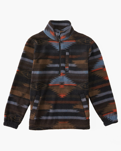 0 Boundary - Fleece met Col en Korte Rits Jongens 8-16 Black ABBFT00133 Billabong