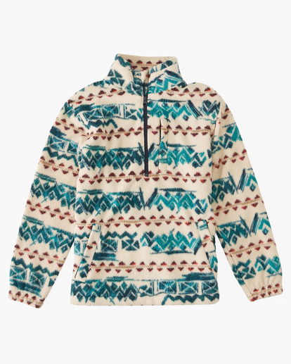 0 Boundary - Half-Zip Mock Neck Fleece for Boys 8-16 Brown ABBFT00133 Billabong