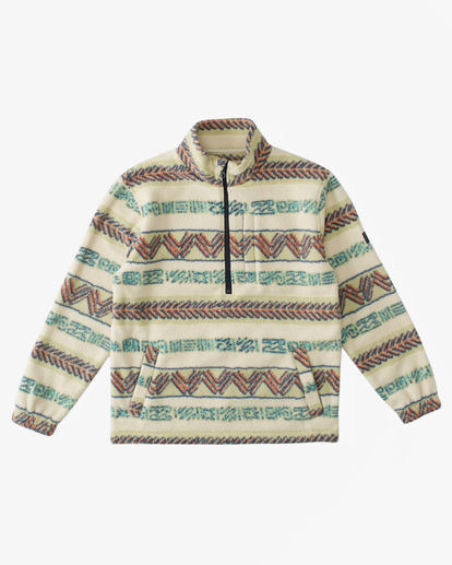0 Boys' Boundary Mock Neck Fleece Pullover Beige ABBFT00133 Billabong