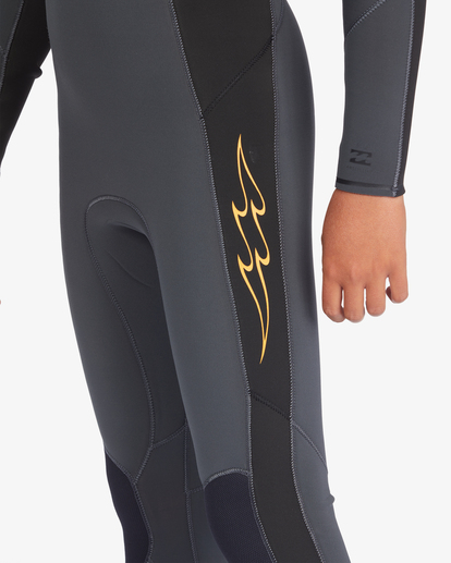 5 Boy's 4/3 Absolute Chest Zip Full Wetsuit Purple ABBW100130 Billabong