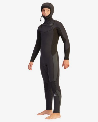 0 5/4 Boys' Absolute Hooded Wetsuit Black ABBW200100 Billabong