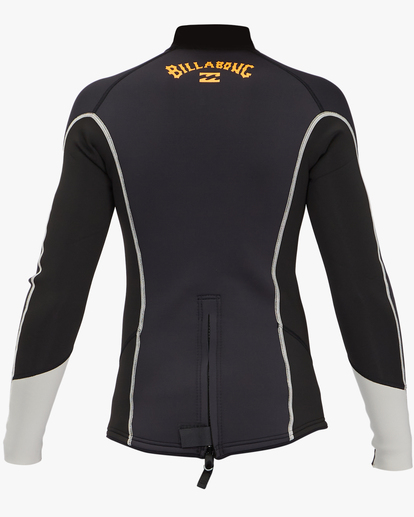 4 Boys' 2mm Absolute Long Sleeve Wetsuit Jacket Black ABBW800106 Billabong