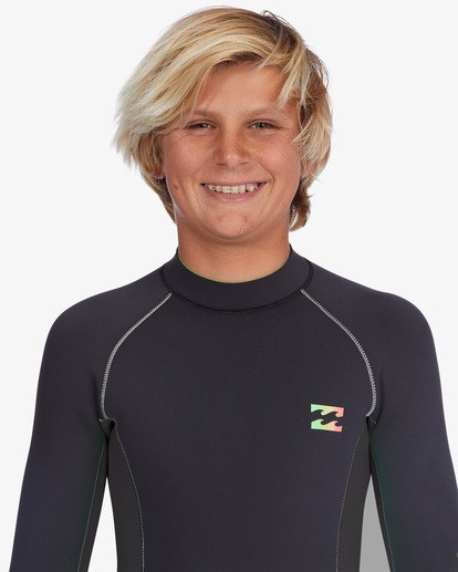 4 2/2mm Interchange - Wetsuit Jacket for Boys 8-16 Green ABBW800111 Billabong