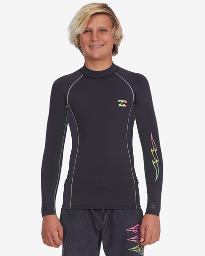 1 2/2mm Interchange - Wetsuit jack voor Jongens 8-16 Green ABBW800111 Billabong