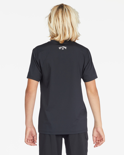 2 Boys' All Day Wave Loose Fit Short Sleeve Surf Tee Black ABBWR00100 Billabong