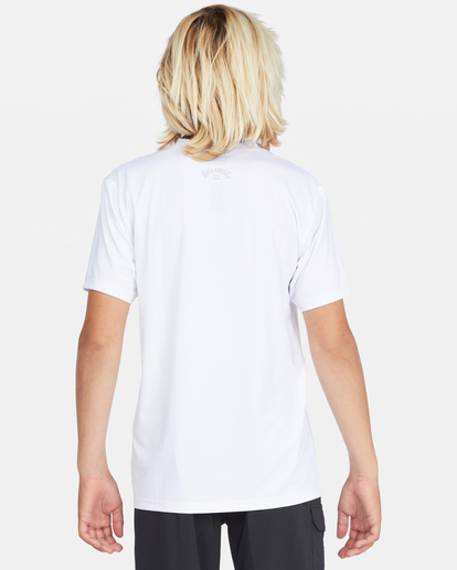 2 Boys' All Day Wave Loose Fit Short Sleeve Surf Tee White ABBWR00100 Billabong