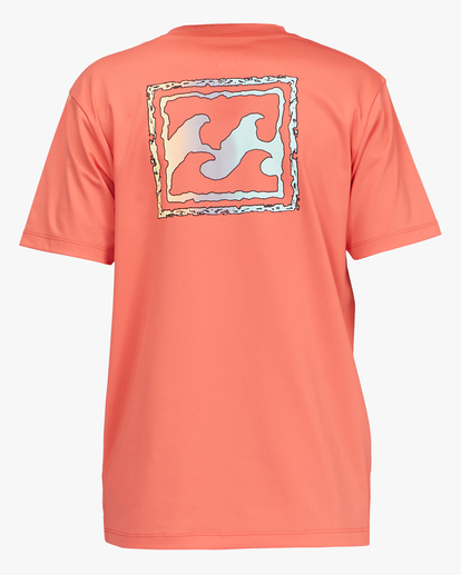 6 Boys' Crayon Wave Loose Fit Short Sleeve Surf Tee Orange ABBWR00122 Billabong