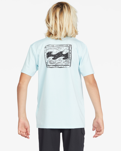 2 Boys' Crayon Wave Loose Fit Short Sleeve Surf Tee Brown ABBWR00122 Billabong