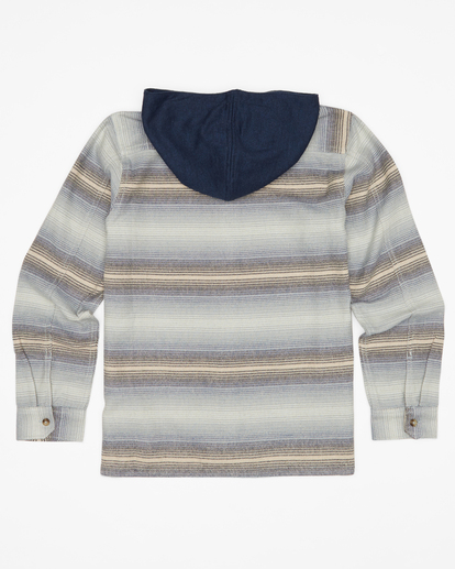 1 Boy's Baja Hooded Flannel Shirt Blue ABBWT00123 Billabong