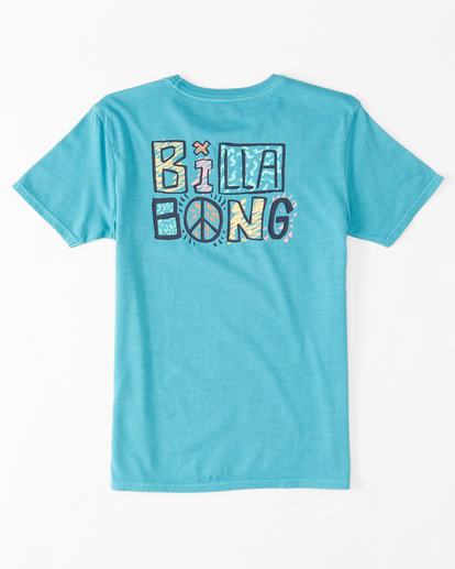 0 Worded - T-Shirt voor Jongens 8-16 Blue ABBZT00362 Billabong