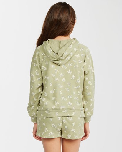 2 Girls' Pineapple Palms Pullover Hoodie Green ABGFT00139 Billabong