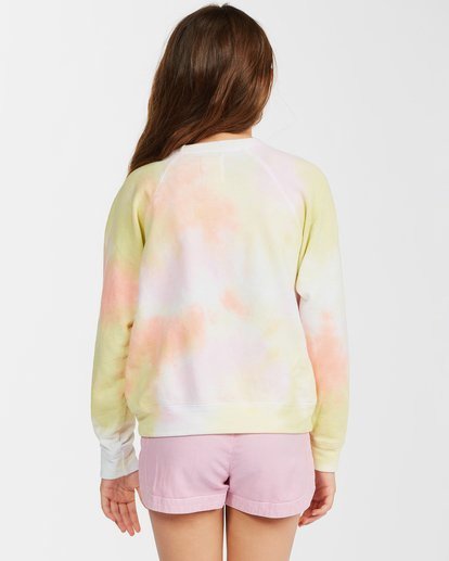 2 Girls' Painted Rainbows Tie Dye Crewneck Sweatshirt  ABGFT00140 Billabong