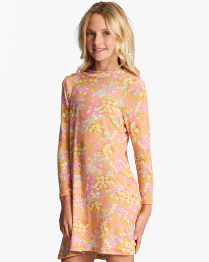 1 Girl's 4-16 Mod Moves Dress Pink ABGKD00143 Billabong