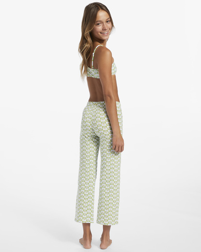 2 Girl's 4-16 Straight Up High Waist Cropped Pants Green ABGNP00127 Billabong