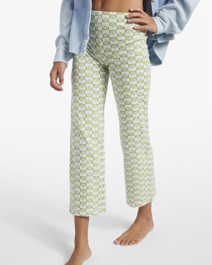 3 Girl's 4-16 Straight Up High Waist Cropped Pants Green ABGNP00127 Billabong