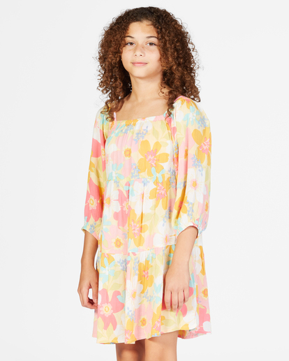 0 Girls' Love Crush Babydoll Dress Yellow ABGWD00124 Billabong